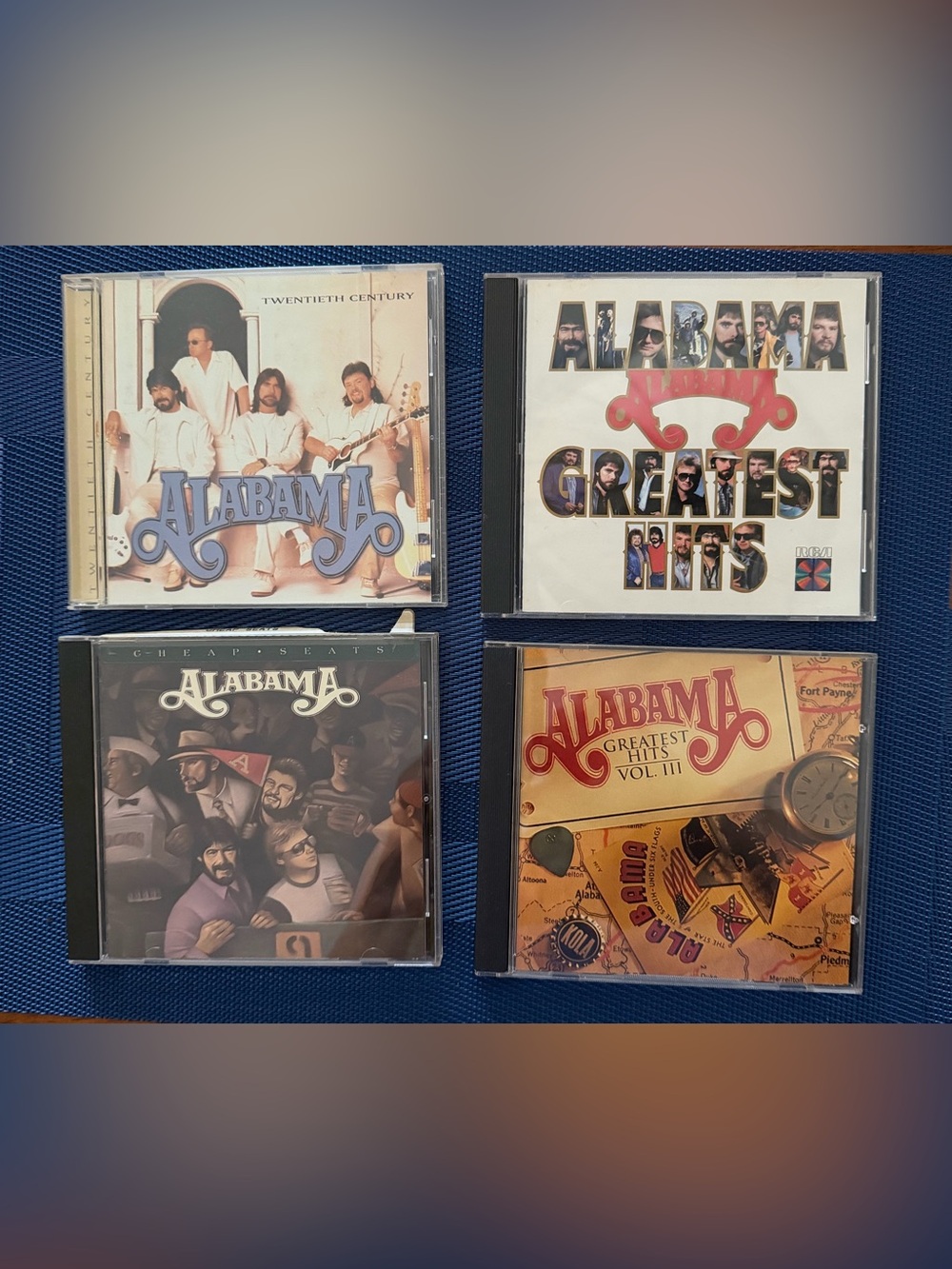 Alabama CD Lot - Four Greatest Hits Albums - Red, White, Black, Brown Covers